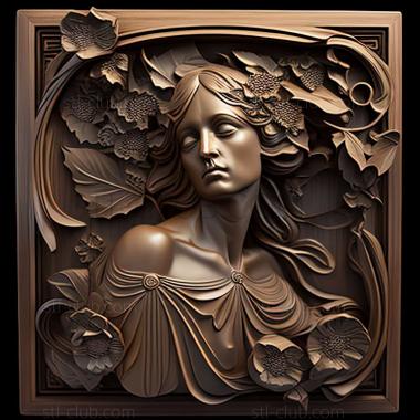 3D model Alphonso Mucha (STL)